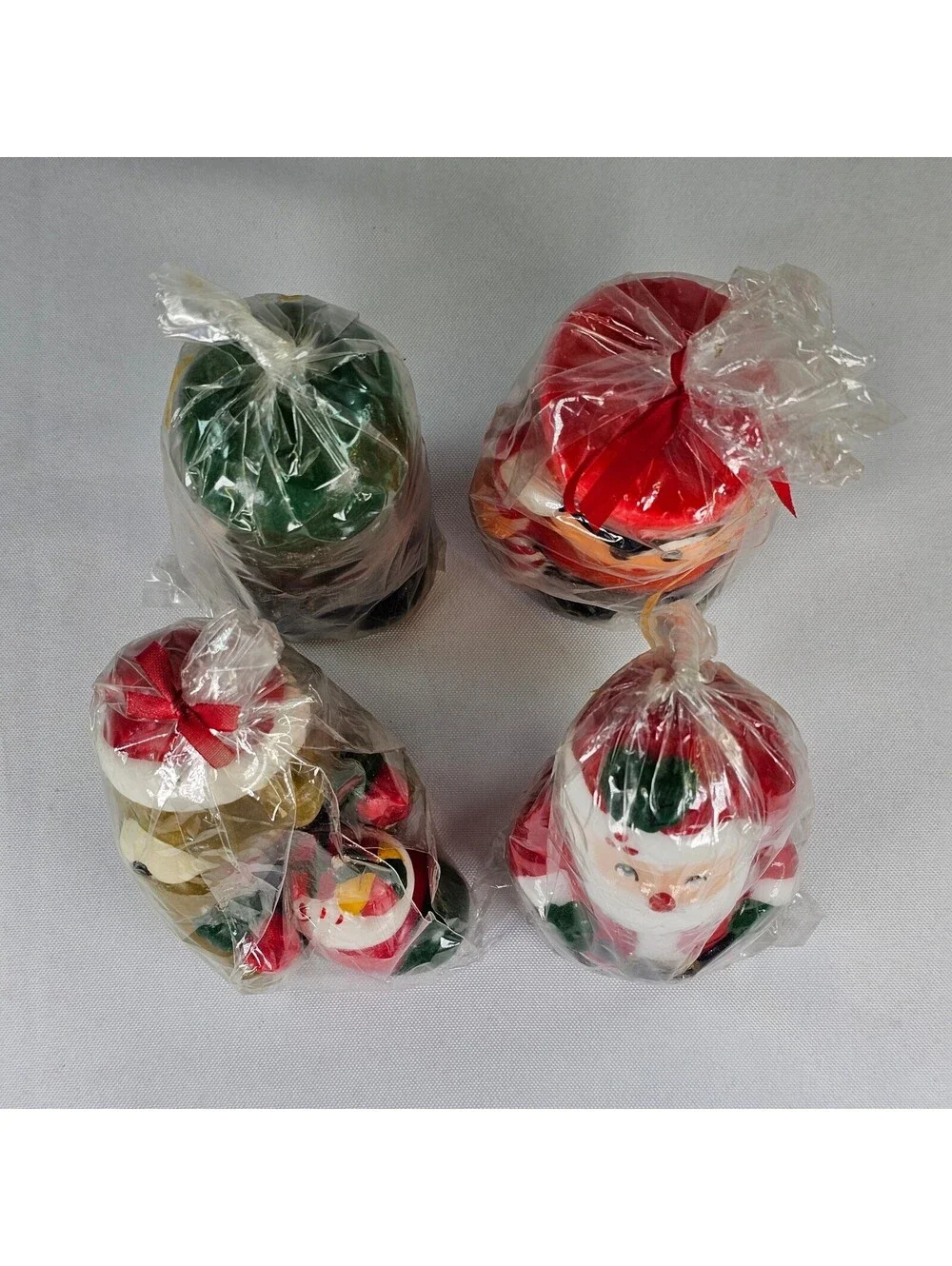 Vintage Christmas Candles Set of 4 Santa Teddy Bear Toy Soldier Nutcracker New